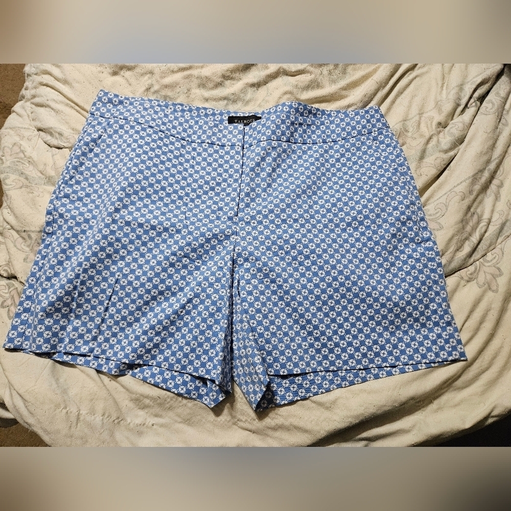 Talbots Blue and White Patterned High Waist Shorts!